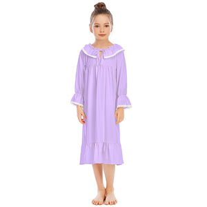 Nuovo arrivo <span class=keywords><strong>cotone</strong></span> belle ragazze morbido pigiama personalizzato Logo vestito <span class=keywords><strong>da</strong></span> <span class=keywords><strong>notte</strong></span> per le bambine <span class=keywords><strong>camicia</strong></span> <span class=keywords><strong>da</strong></span> <span class=keywords><strong>notte</strong></span> autunno - Product Image 6