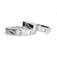 Bagues de couple pour mariage en argent sterling 925 plaqué or, alliances assorties pour homme et femme, avec moissanite ou diamant de laboratoire – Cadeau