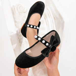 <span class=keywords><strong>Zapatos</strong></span> <span class=keywords><strong>de</strong></span> princesa planos verdes con perlas para niñas, cómodos, <span class=keywords><strong>de</strong></span> talla grande, para fiestas y espectáculos <span class=keywords><strong>de</strong></span> baile. - Product Image 3
