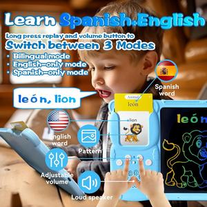 Tarjetas de Memoria en Inglés y Español para Niños, Pizarra de <span class=keywords><strong>Dibujo</strong></span> para Niños Pequeños, Juguetes Sensoriales para Niños con Autismo - Product Image 3