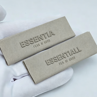 Étiquette tissée douce haute densité en polyester satiné, logo de marque personnalisé, étiquette de vêtement pour vêtements d'enfants