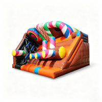 Grand parcours d'obstacles gonflable rose Justfun JFCMGF-14 avec installation facile