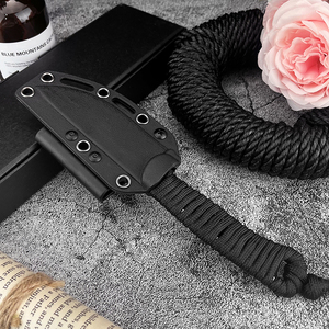 Cuchillo recto EDC de alta dureza para campo, con mango completo, herramienta multiusos para camping, supervivencia y rescate, con funda para colgar en la cintura. - Product Image 4