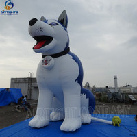 Ballon gonflable de chien de Husky de modèle animal géant durable extérieur de vente d'usine de la Chine