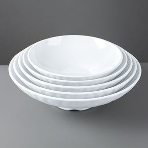 Large <b>melamine</b> imitation porcelain white soup bowl/<b>plate</b> for commercial restaurants and hotels; creative boiled beef slices and - Product Image 2