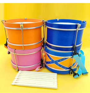 เครื่องดนตรีออร์ฟ เครื่องเคาะจังหวะ กลองสแนร์ขนาด 8 นิ้ว สีสันสดใส ปรับได้ เครื่องดนตรีกลองมือสำหรับเด็กเล่น - Product Image 3