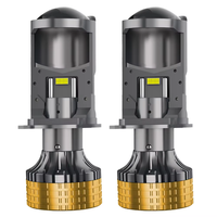 Nouveautés T90Pro 220W Ampoule de projecteur de voiture, ampoule de phare laser, mini lentille de lumière LED Bi H4, projecteur de phare LED
