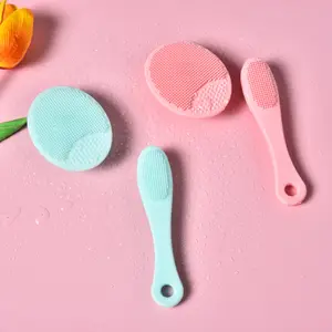Wholesale Silicone Face Cleansing Brush Blackhead Remove Face Scrubber Exfoliating Nose Cleaning Brush Set