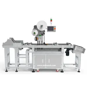 Automatic Label Labeling Machine SKILT Automatic Paper Bag Top Paging Labeling Machine With Feeder Printer