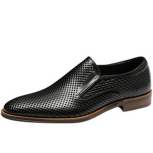 Leather <b>Pointed</b> <b>Toe</b> Business Casual Shoes Autumn British Luxury DesignerMen's Breathable Lightweightmens Leather Dress Shoes - Product Image 3