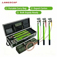 Bâton de mise à la terre télescopique portable à court-circuit, tige de manutention, bâton isolant, personnalisable OEM, 110kV, direct usine