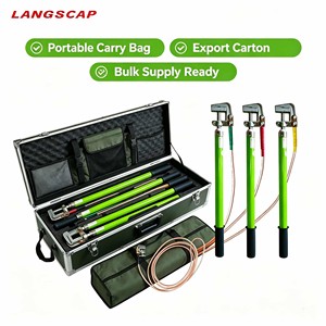 Bâton de mise à la terre télescopique portable à court-circuit, tige de manutention, bâton isolant, personnalisable OEM, 110kV, direct usine - Product Image 1