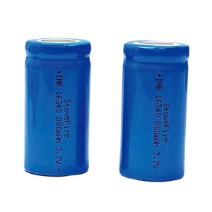 Capable 1200 cycles 3.7v 800mah <span class=keywords><strong>Batterie</strong></span> Li-Ion 16340 800mah <span class=keywords><strong>Rcr123a</strong></span> Cr123a Ventilateurs de lampe de poche Batteries cylindriques au lithium-ion - Product Image 5