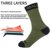 SEALSHELL Chaussettes Imperméables Randonnée Pêche Cyclisme Ski Wading Camping Hiver Chaud Sport Chaussettes pour Hommes et Femmes
