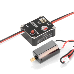 NEEBRC FZ-015 Moteur à balais métallique 180 50T, ESC 15A, BEC 2S 5V/1A, pour voitures RC d'escalade, de drift et de crawler <span class=keywords><strong>1</strong></span>/<span class=keywords><strong>18</strong></span>/<span class=keywords><strong>1</strong></span>/24 SCX24 <span class=keywords><strong>Trx4m</strong></span> FMS, mise à niveau - Product Image 1