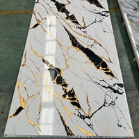 Panel de Mármol Impermeable con Protección UV de 1220x2440 mm, Panel de Pared de PVC de 2 mm/3 mm, Lámina de Plástico, Paneles Decorativos para Paredes Interiores