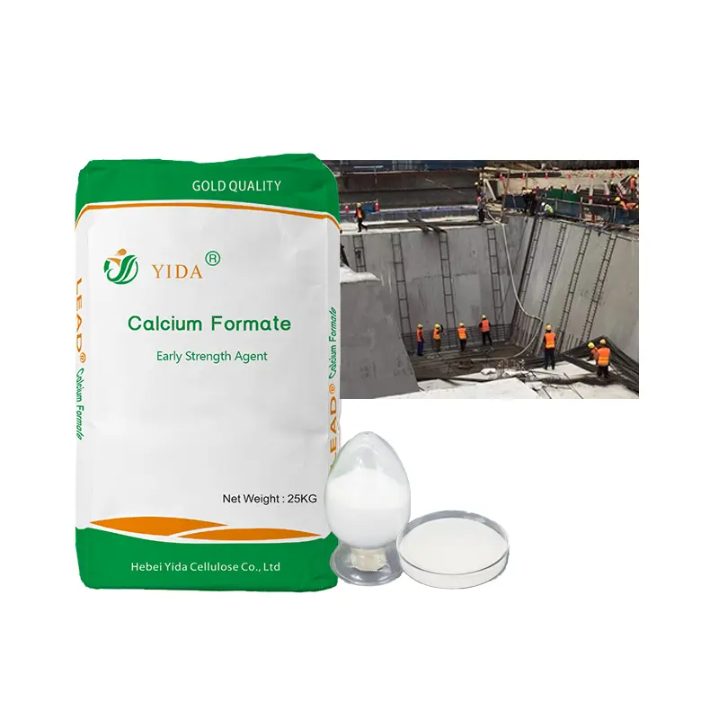Canxi formate 98% cf100 YIDA sản xuất phụ gia vữa xi măng cải thiện sức mạnh sớm