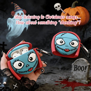 Étui de protection en silicone anti-poussière avec design de crâne 3D luminescent personnalisé, compatible avec les <span class=keywords><strong>AirPods</strong></span> Pro/2e/4e génération, sans fil amusant. - Product Image 4