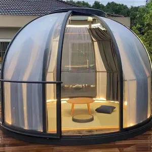 Заводская 100% прозрачная Наружная палатка в форме купола для кемпинга, иглу для ресторана, поликарбонатный пузырьковый купол для кемпинга