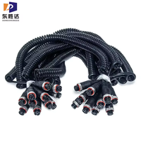 GX16 GX12 Câble à ressort TPU PUR Bobine Câble Connecteur Fil Rallonge Rétractable 3 4 5 6 Pin signal Câble