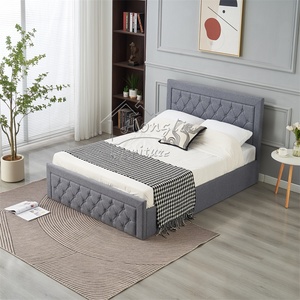 Lit capitonné moderne de luxe au design européen avec système de levage à gaz et rangement, mobilier de chambre à coucher avec <span class=keywords><strong>literie</strong></span> - Product Image 5