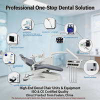 Cadeira Odontológica Completa Certificada CE da Fábrica de Foshan com Sistema de Memória de 9 Posições e Tubulação Importada - Cadeira Odontológica Elétrica