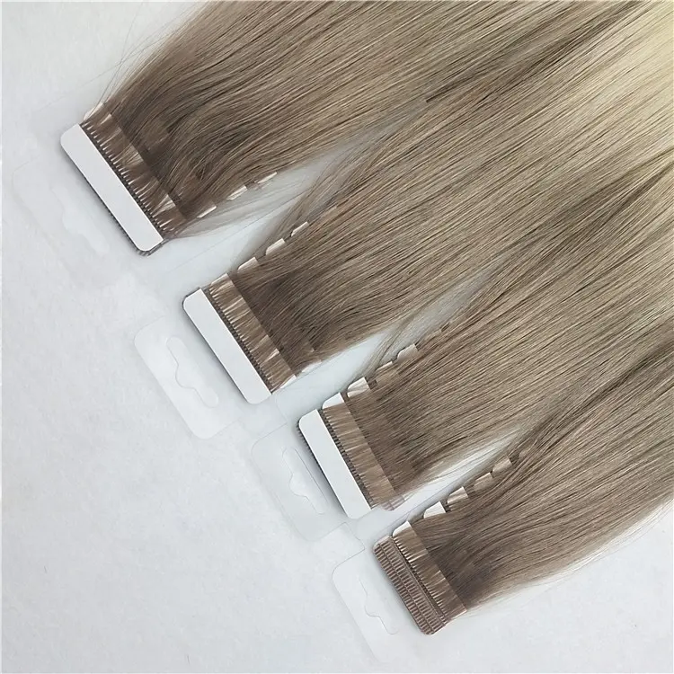 Görünmez bant bant çift çizilmiş insan saç bandı saç uzatma yüksek kaliteli doğal Remy saç popüler