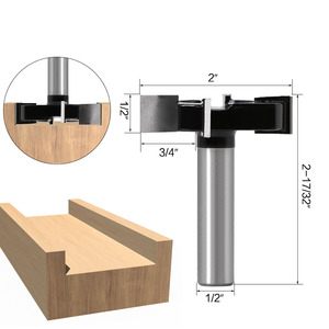 T Type Milling Cutter 2 Inch Width 1/2 Inch Shank 4 Flutes For <b>Engraving</b> <b>Machine</b> Woodworking - Product Image 1