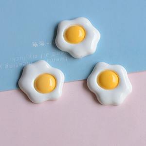 Kawaii simulación huevo frito <span class=keywords><strong>pan</strong></span> Flatback resina cabujón Mini comida Scrapbooking DIY casas <span class=keywords><strong>de</strong></span> muñecas Accesorios - Product Image 5