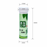 Tube de comprimés effervescents de qualité supérieure avec couvercle à clapet, déshydratant inclus, flacon cylindrique pour compléments alimentaires OEM ODM ISO