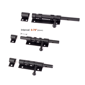 Nhiệm Vụ Nặng Nề Thép Không Gỉ Màu Đen Cửa An Ninh Chốt Trượt Bolt Bắt Đóng Cửa Cho Vườn Cửa Và Cửa Sổ Đêm Chốt Khóa - Product Image 5