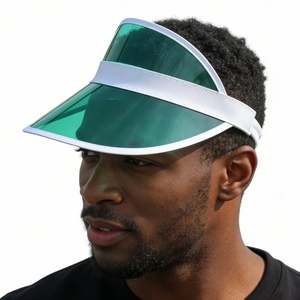Visière transparente en PVC avec logo personnalisé, protection UV, large bord, pour le cyclisme en plein air, la conduite, la plage, protection solaire quotidienne - Product Image 3