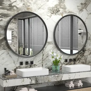 Metall gerahmtes modernes Badezimmer runde Wand Spiegel großer kunden spezifischer runder Spiegel Für Haupt dekoration