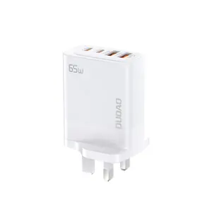 PD 65W GaN chargeur Adaptateur secteur UK Plug 4 Ports charge rapide USB Type-C Chargeurs de téléphone portable Gan Chargeur pour téléphone portable