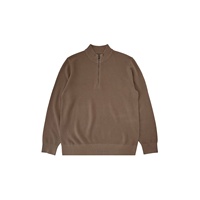Old Money Style Wollmischung Strickpullover Locker Sitzender Stehkragen Luxuriöser Modischer Herren-Pullover Einfach Vielseitig Frühlings-Basisstück