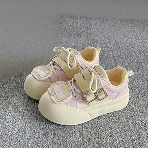 Zapatillas Casuales Planas de Invierno 2025 para Mujer, Talla Grande, Cómodas y Transpirables, Parte Superior de PU, Plantilla de Goma, Cierre con Hebilla - Product Image 1