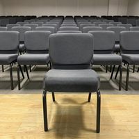 Muestra Gratuita de Sillas de Iglesia Apilables Contemporáneas en Varios Colores, Silla de Iglesia con Tapicería de Tela para Púlpito