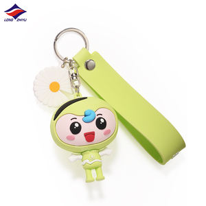 Longzhiyu 15 साल के अनुभव के निर्माण फैक्टरी 3D पीवीसी चाबी का गुच्छा कस्टम लोगो प्यारा कार्टून गुड़िया कीरिंग उपहार शिल्प थोक - Product Image 2