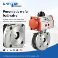 Válvula de Bola Neumática Tipo Wafer de Acero Inoxidable 316 Dúplex 2205, Neumática, Exd, Anticorrosión, para Desulfuración de Agua de Mar, ANSI OEM