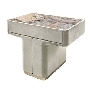 New in Best Modern Nordic Bed Rooms <strong>Sidetable</strong> Narrow White Marble Side Table Sets with <strong>Drawers</strong> for Bedroom Bedside - Product Image 1