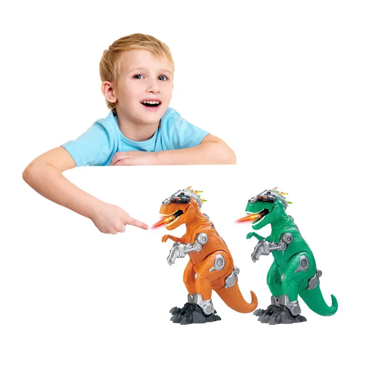 Mainan Dinosaurus Elektrik, Mainan Dinosaurus Elektrik Rakit dengan Baterai