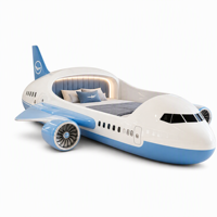 Sculpture sur mesure en résine de fibre de verre sur le thème d'un avion, modèle à couche unique, grand espace, mobilier de chambre d'hôtel, OEM ODM