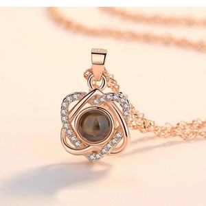 Collar Te Amo con Proyección en 100 Idiomas, Colgante de Corazón para Mamá, Esposa, Novia, Regalo para el Día de la Madre, Boda, Cumpleaños - Product Image 4