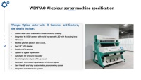 WENYAO Clasificador de color de copos de plástico PP con cámara CCD para la clasificación de copos de bolsas tejidas de PP, máquina clasificadora de botellas de plástico con chip FPGA
