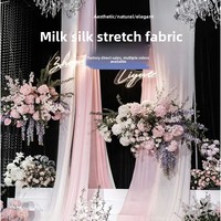 Voilage de plafond en soie de lait pour décoration de mariage, idéal pour hôtels et décors de scène, fabriqué en Chine
