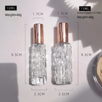 Flacons de parfum en verre 10ml 15ml avec vaporisateur diffuseur, rechargeables, bouchon à vis en aluminium, pour huiles essentielles et parfums – En stock