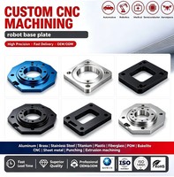 Plaque de base de robot collaboratif usinée CNC en aluminium 5052 6061 sur mesure, plaque de montage haute rigidité pour stations d'automatisation Cobot