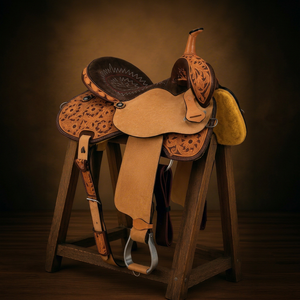 Almohadilla de Montura Western Personalizada para Salto |   Manta de Cuero Premium para Silla de Montar |   Transpirable y Absorbente de Impactos para Trail, Ranch y Rodeo - Product Image 1