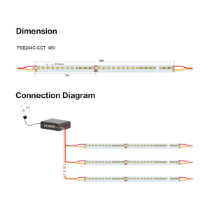 ไฟแถบ LED ยาวพิเศษ 48V 30M 10 มม. PCB แถบไฟ LED แบบยืดหยุ่น สีขาว - Product Image 3