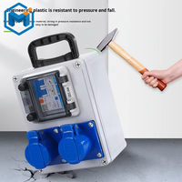 Boîte de distribution mobile portable la plus vendue, étanche, boîte de prises industrielles portables IP54, boîte de prises mobiles industrielles